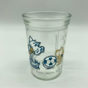 Vintage 90s Welch's Tom & Jerry Soccer Drinking Glass Cup Cartoon Tom and Jerry